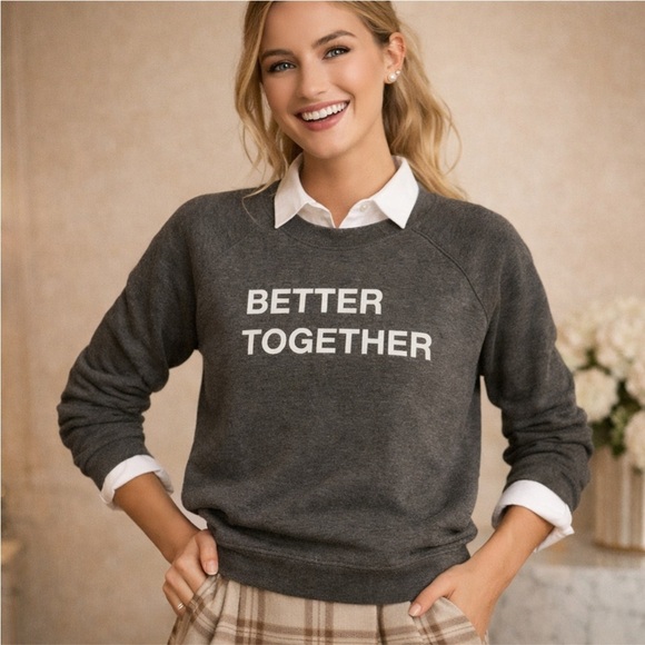 Macy's Sweaters - “BETTER TOGETHER” Graphic Sweatshirt – Women’s M